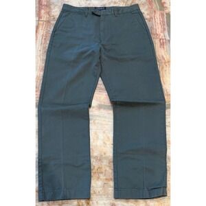 Joseph Turner Mens Chino‎ Flat Front Pants Olive Green Slash Pocket Zip Fly 34